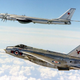 An RAF Lightning escorts a Soviet Tu-95 bomber (Author unknown)